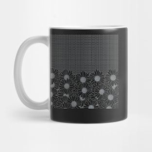 Daisy Grid Grey Mug